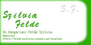 szilvia felde business card